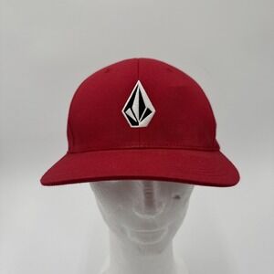 Volcom Flex Fit Fitted Cap/Hat Adult Size S/M‎  Red Skater Surf Wear